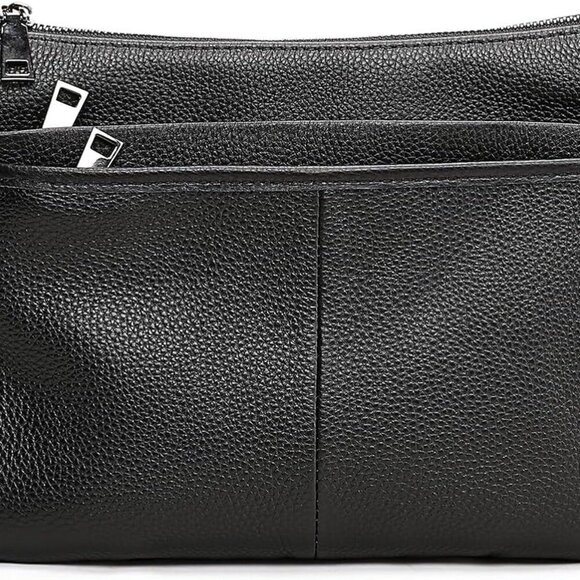 Stylish Women's Crossbody Handbag in Premium Black Leather – All-Day Comfort - Picture 1 of 8